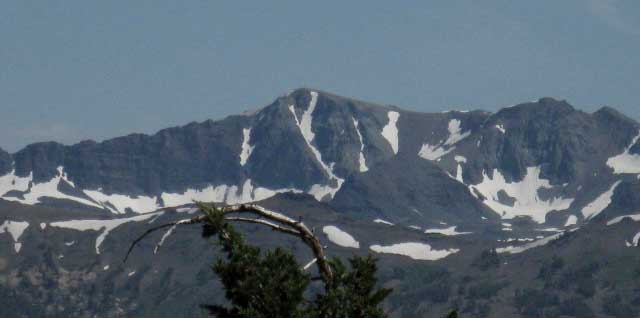 Fierce ridgcrest on the Western Sierra flank below Saint Marys Pass.